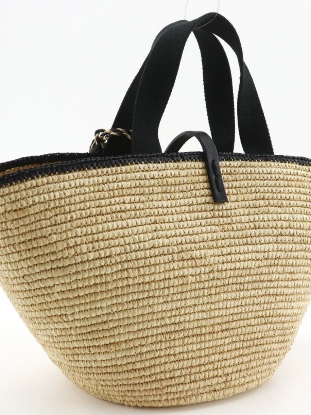 Area Free MAISON N.H PARIS Handbag Maison N.H. Paris Beige / black Raffia/... - Picture 3 of 12